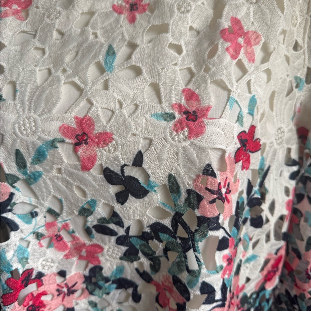 Charter Club Floral Lace Petite Top - Picture 3 of 7